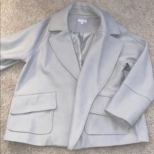 Grey Oversized Pea Coat